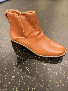 Franco Sarto Cognac Leather Ankle Bootie